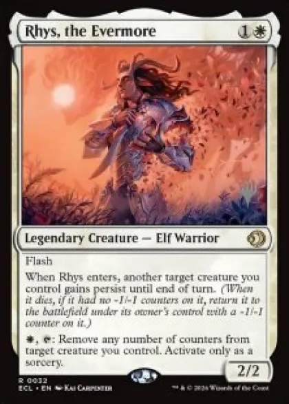 Rhys, the Evermore (foil) - Lorwyn Eclipsed Planeswalker Stamped