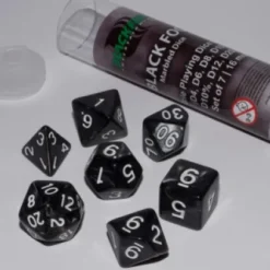 Role Playing Dice Set Black Fog (7-delig)