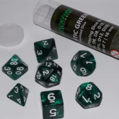 Role Playing Dice Set Mystic Green (7-delig)