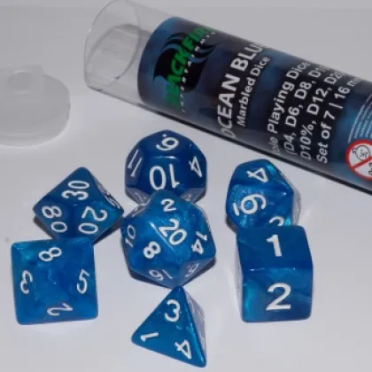 Role Playing Dice Set Ocean Blue (7-delig)