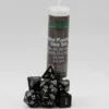 Role Playing Dice Set Solid Black (7-delig)