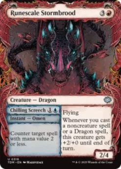 Runescale Stormbrood (foil) (showcase) - Tarkir: Dragonstorm Varianten