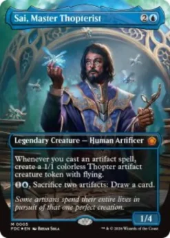 Sai, Master Thopterist (foil) (borderless) - Foundations Commander Decks