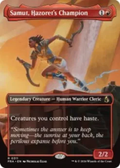 Samut, Hazoret's Champion (foil) (borderless) - Reality Fracture Varianten