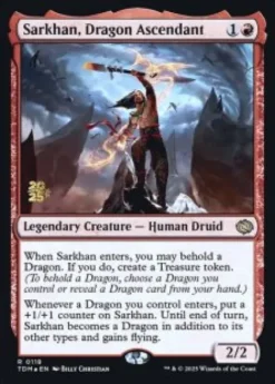 Sarkhan, Dragon Ascendant (foil) - Tarkir: Dragonstorm Prerelease Promo's