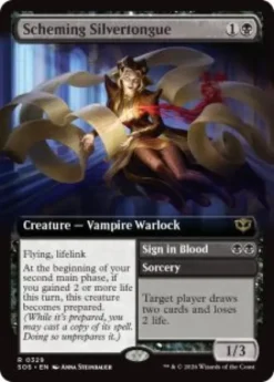 Scheming Silvertongue (foil) (extended art) - Secrets of Strixhaven Varianten