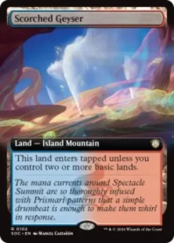 Scorched Geyser (extended art) - Secrets of Strixhaven Commander Varianten