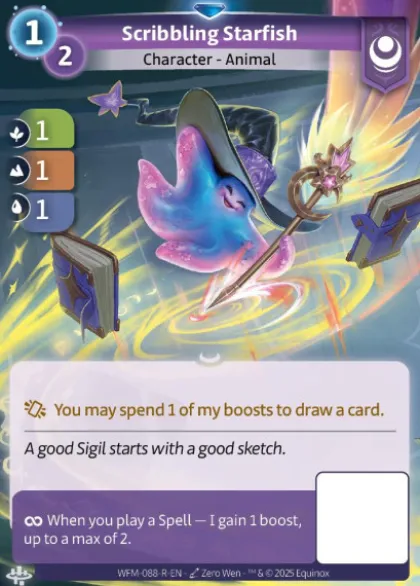 Scribbling Starfish (R) - altered whispers 3