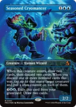 Seasoned Cryomancer (#441) (foil) (borderless) - Reality Fracture