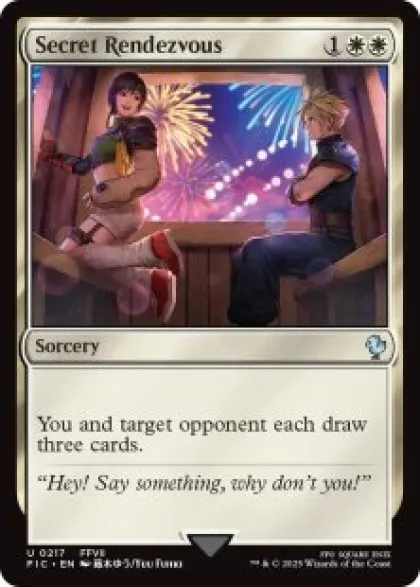 Secret Rendezvous (#217) (foil) - Final Fantasy Commander