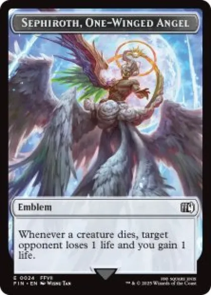 Sephiroth, One-Winged Angel emblem (foil) - Final Fantasy