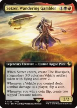 Setzer, Wandering Gambler (foil) (extended art) - Final Fantasy Commander Varianten