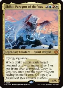Shiko, Paragon of the Way (foil) - Tarkir: Dragonstorm Planeswalker Stamped
