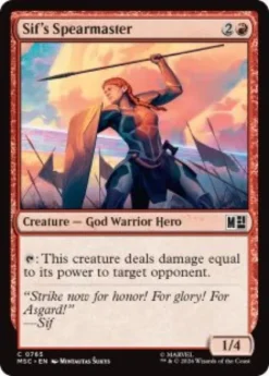 Sif's Spearmaster (foil) - Marvel Super Heroes Commander