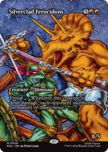 Silverclad Ferocidons (foil) (borderless) - Teenage Mutant Ninja Turtles Source Material Cards