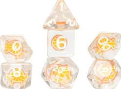 Sirius Dice - Fruit Slice Dice Set: Orange (7-delig)