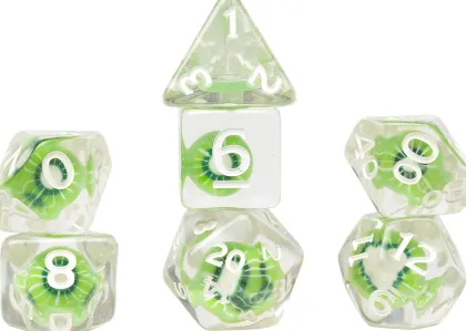 Sirius Dice - Fruit Slice Dice Set: Kiwi (7-delig)