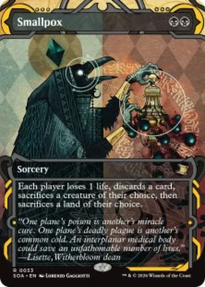 Smallpox (#033) (foil) (showcase) - Secrets of Strixhaven Mystical Archive