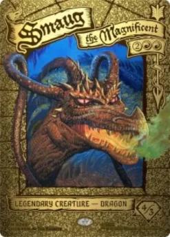 Smaug the Magnificent (#249) (gleaming gold) (textless) - The Hobbit Varianten