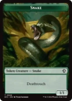 Snake token (foil) (1/1) - Lorwyn Eclipsed Commander