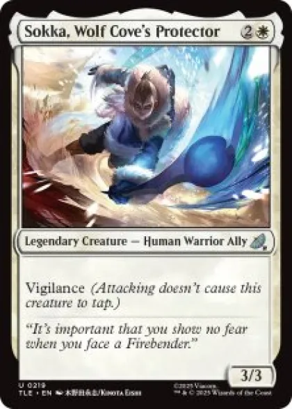 Sokka, Wolf Cove's Protector (#219) (foil) - Avatar: The Last Airbender Eternal