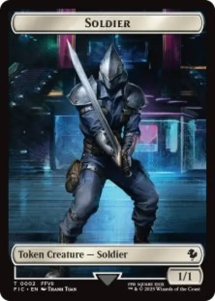 Soldier token (surge foil) (1/1) - Final Fantasy Commander
