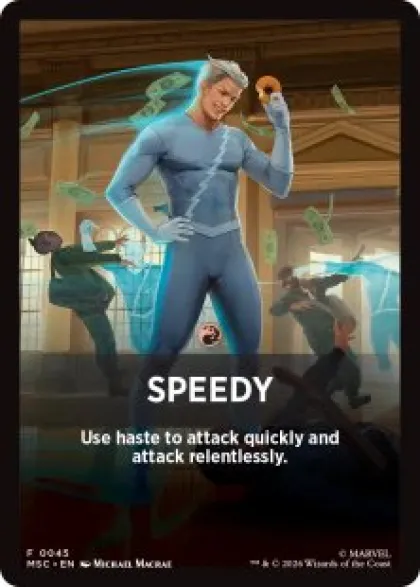 Speedy front card - Marvel Super Heroes Commander
