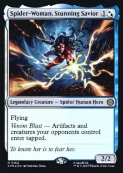 Spider-Woman, Stunning Savior (foil) - Marvel's Spider-Man Prerelease Promo's