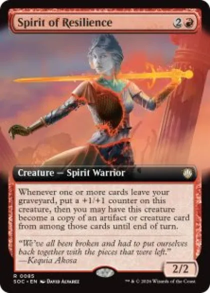 Spirit of Resilience (extended art) - Secrets of Strixhaven Commander Varianten