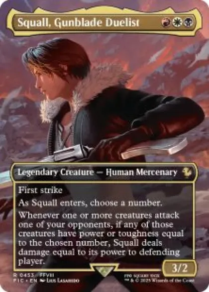 Squall, Gunblade Duelist (borderless) - Final Fantasy Commander Varianten