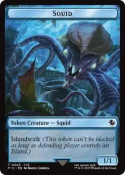 Squid token (surge foil) (1/1) - Final Fantasy Commander
