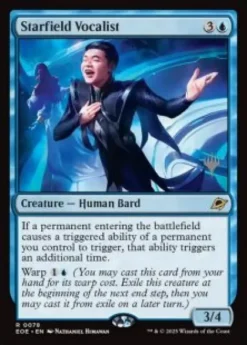 Starfield Vocalist (foil) - Edge of Eternities Planeswalker Stamped