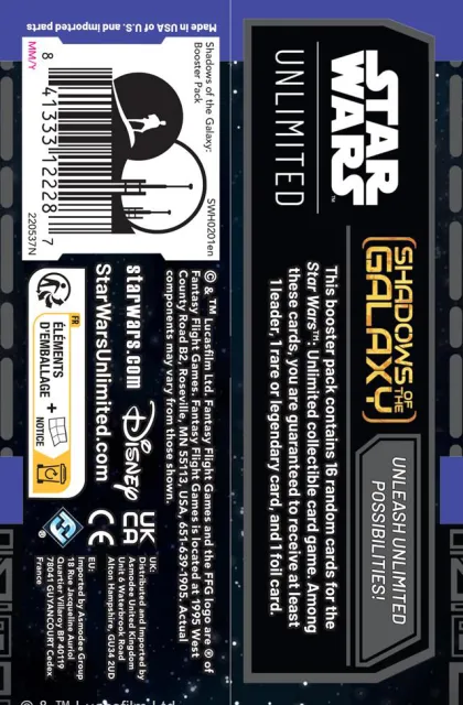 Star Wars: Unlimited - Shadows of the Galaxy Booster