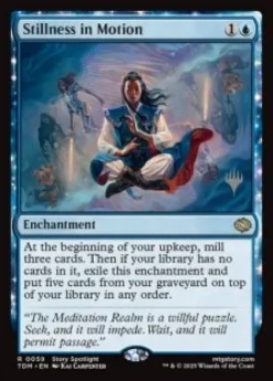 Stillness in Motion (foil) - Tarkir: Dragonstorm Planeswalker Stamped