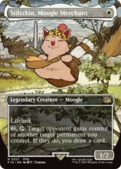Stiltzkin, Moogle Merchant (#327) (foil) (borderless) - Final Fantasy Varianten