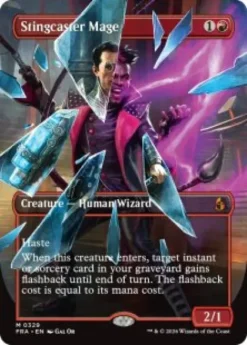 Stingcaster Mage (#329) (foil) (borderless) - Reality Fracture Varianten