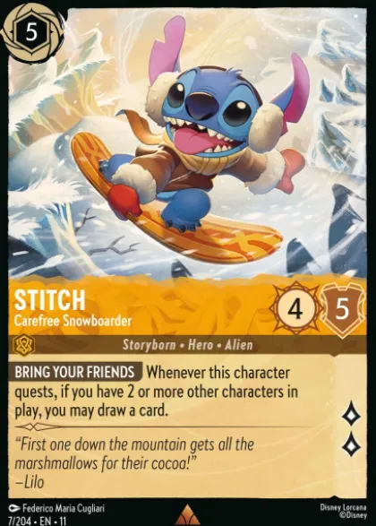Stitch, Carefree Snowboarder - Winterspell