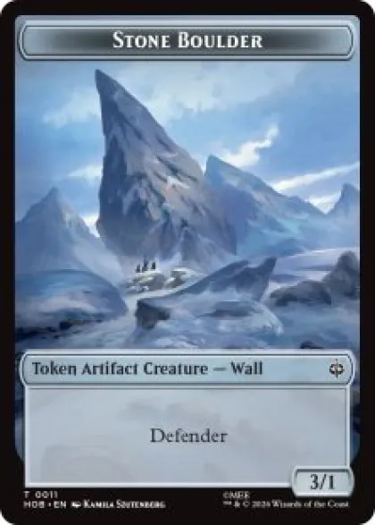 Stone Boulder token (3/1) - The Hobbit