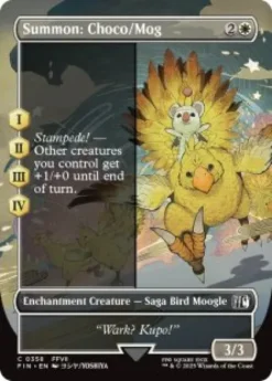 Summon: Choco/Mog (foil) (borderless) - Final Fantasy Varianten
