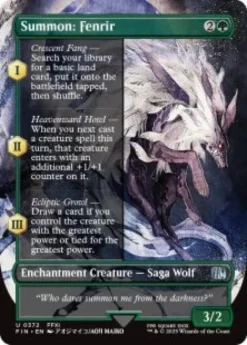 Summon: Fenrir (#372) (foil) (borderless) - Final Fantasy Varianten
