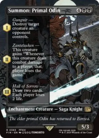 Summon: Primal Odin (#365) (foil) (borderless) - Final Fantasy Varianten