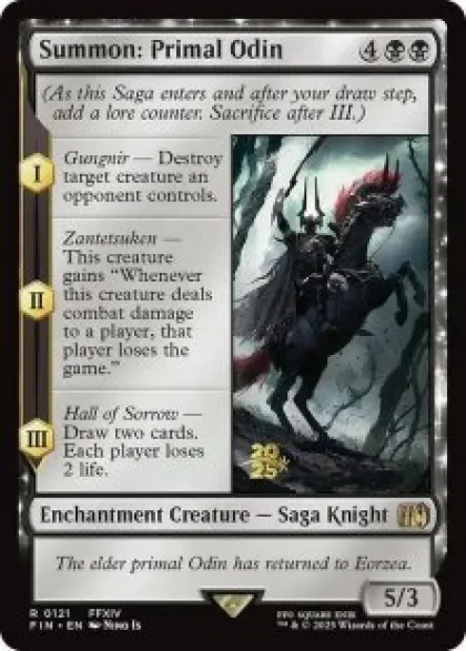 Summon: Primal Odin (foil) - Final Fantasy Prerelease Promo's