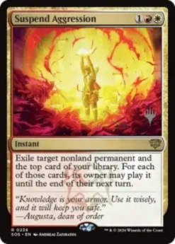 Suspend Aggression - Secrets of Strixhaven Planeswalker Stamped