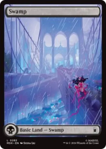 Swamp (#282) (foil) (full art) - Marvel Super Heroes