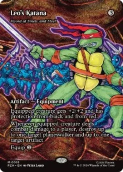 Sword of Sinew and Steel (foil) (borderless) - Teenage Mutant Ninja Turtles Source Material Cards
