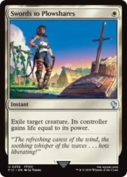 Swords to Plowshares (surge foil) - Final Fantasy Commander