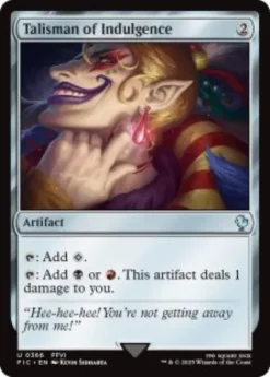 Talisman of Indulgence (surge foil) - Final Fantasy Commander