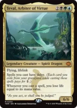 Teval, Arbiter of Virtue (foil) - Tarkir: Dragonstorm Planeswalker Stamped