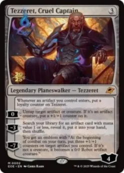 Tezzeret, Cruel Captain (foil) - Edge of Eternities prerelease Promo's
