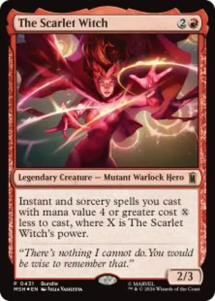 The Scarlet Witch (foil) - Marvel Super Heroes Promo's